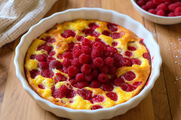Clafoutis aux framboises.