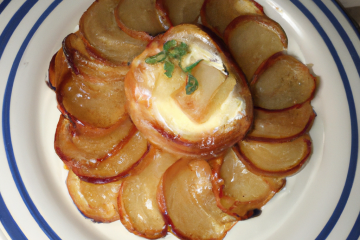 Tatin de pommes de terre au brie de Meaux