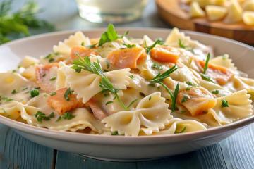 Pâtes au saumon fumé