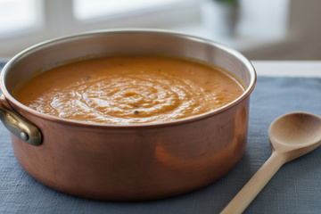 Soupe aubergines et tomates