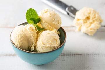 Glace à l'italienne à la vanille