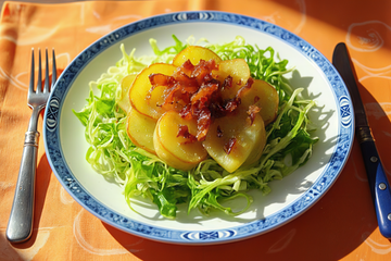 Salade vosgienne à la crème fraîche