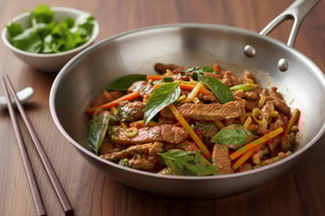 Wok de bœuf au basilic thaï