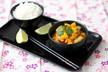 Curry de canard à la mangue et à l'ananas - Gourmandiseuse