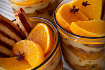 Verrine pain d'épices et oranges