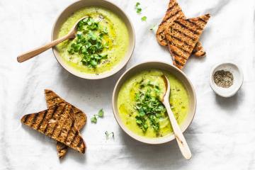 Velouté de courgettes à la Vache qui Rit et aux herbes