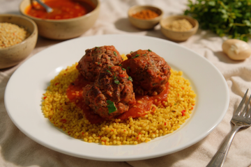 Boulettes de bœuf à la coriandre (couscous)