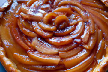 Tarte Tatin à notre façon, aux pommes et poires des vergers d'Ile-de-France au caramel miellé du Gâtinais