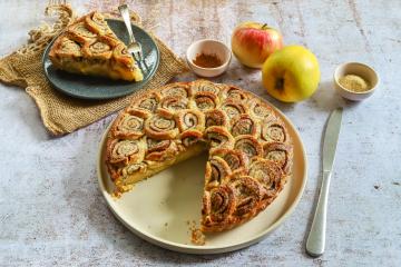 Tarte aux pommes façon cinnamon rolls