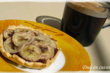 Tartelettes chocolat-caramel-banane