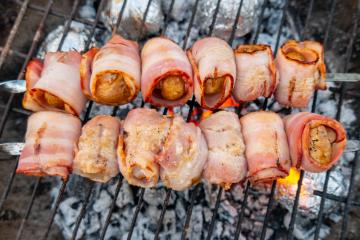 Brochettes de champignons au barbecue