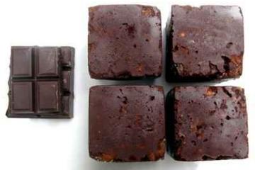 Cubes ronds et bons au chocolat