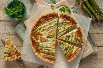 Quiche saumon asperges