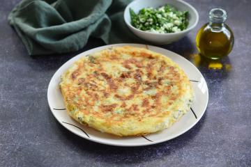 Tarte filo, féta et épinards à la poêle