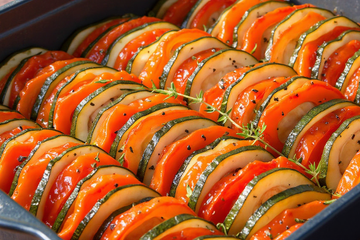 Tian de courgettes et de tomates
