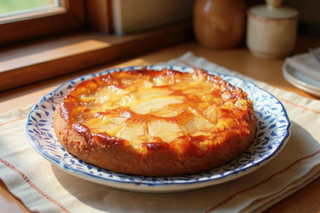 Gâteau renversé aux pommes caramélisées