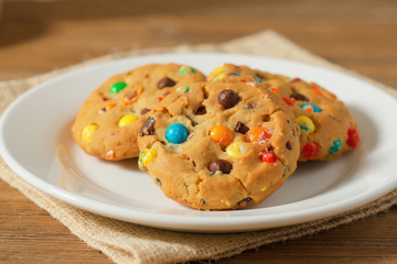 Cookies faciles aux m&m's