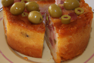 Recette Cake salé pour l'apéritif au jambon et aux olives 