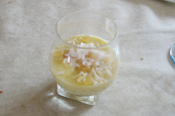 Crème coco aux perles du japon et gingembre confit - loreli5