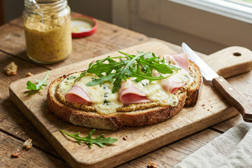 Tartine chaude à la fourme d’Ambert et jambon : le dîner express idéal pour les jours de flemme