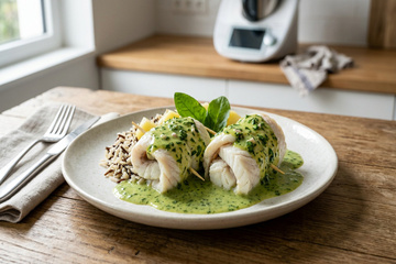 Filets de poisson, sauce à l'oseille, au thermomix