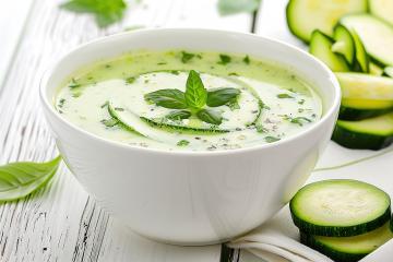 Soupe froide de courgettes