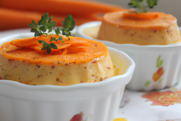 Petits flans de carottes au fromage