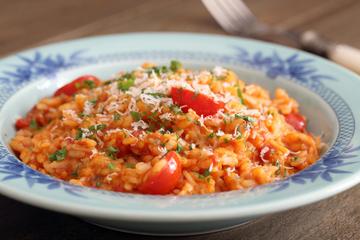 Risotto tomate-lardons