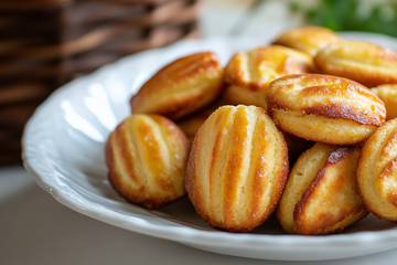 Mini-madeleines à la moutarde et au jambon
