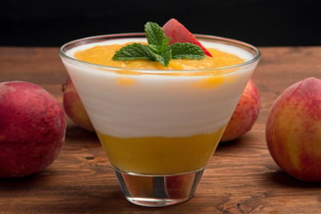 Panacotta aux pêches