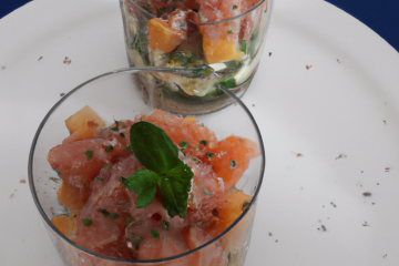 Verrine de tartare aux 2 saumons