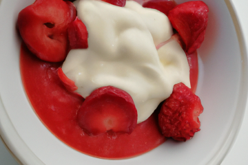 Fraise à la crème balsamique