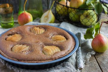 Tarte poires amandine chocolat