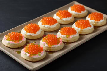 Blinis au parfum de truite et d'érable