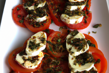 Salade de tomates à la tapenade et à la mozzarella