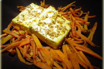 Tofu roti à l'orange, julienne de carottes - Perrine cuisine