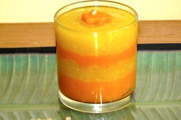 Verrine de lemon curd et mousse de carottes