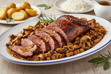 Cuissot de chevreuil aux cèpes