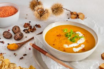 Soupe de lentilles corail rapide