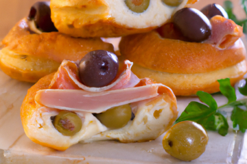 Cakes au jambon et aux olives