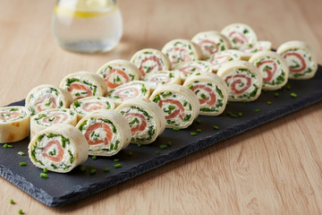 Roulés au saumon et à la ciboulette