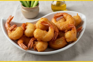 Beignets de crevettes à l'huile d'olive
