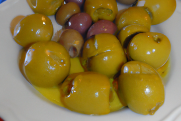 Lieu jaune aux olives