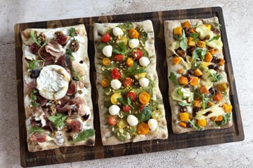 Trio de pinsa garnies pour l'apéritif