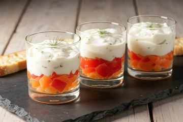 Verrine de saumon fumé et St Môret