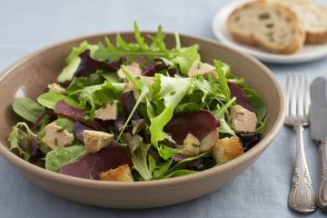 Salade de magret et foie gras