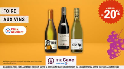 Foire aux Vins d’Automne 2026 E.Leclerc : les 3 pépites en exclu web à moins de 20 € à ne pas rater