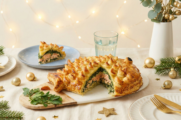 Le feuilleté au saumon : l’entrée chic de Noël facile qui fait toujours son effet