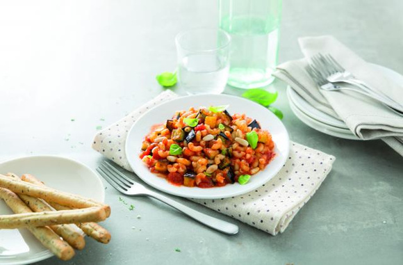 Pâtes aubergines et ricotta par Barilla 