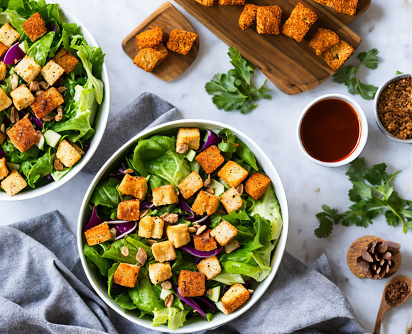 De bons croûtons maison pour vos salades : voici comment faire